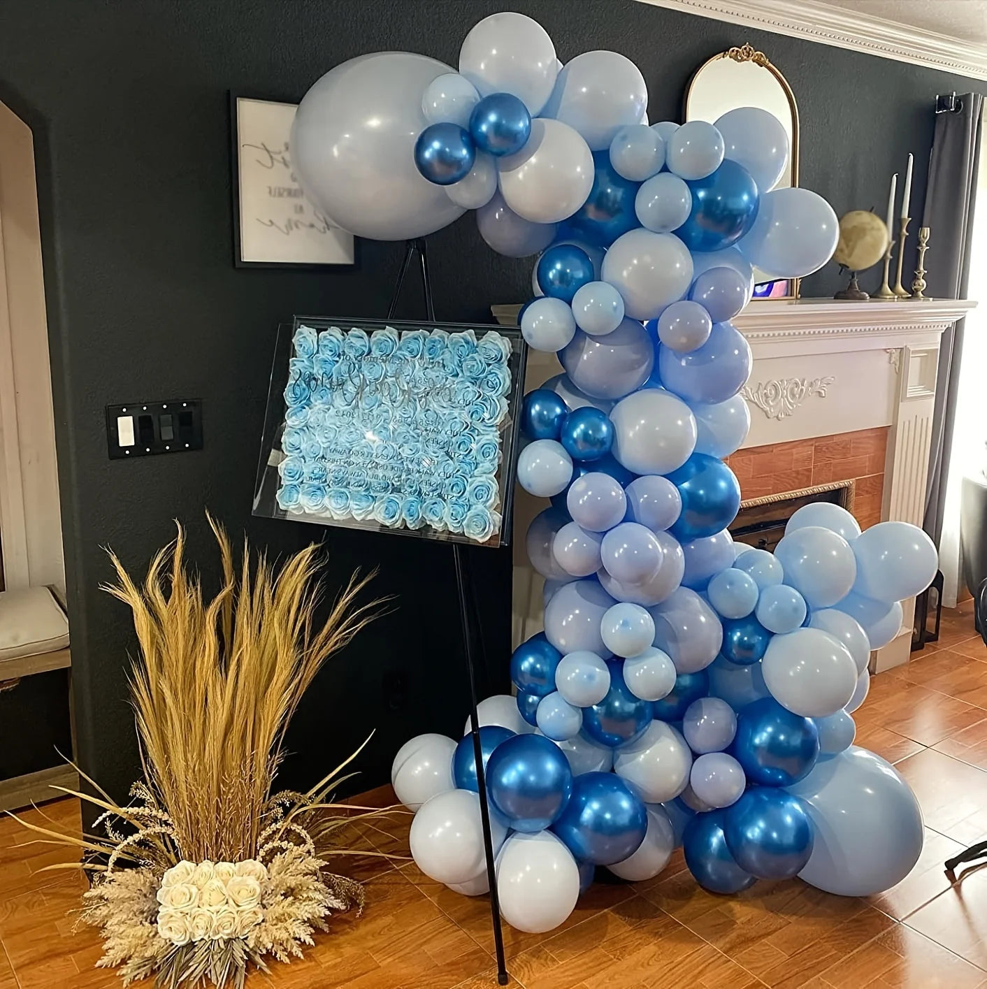 50 Blue Balloons, Metal Blue Balloons, Decorations for Birthday Parties,graduation Ceremonies, Weddings, and Anniversary Parties