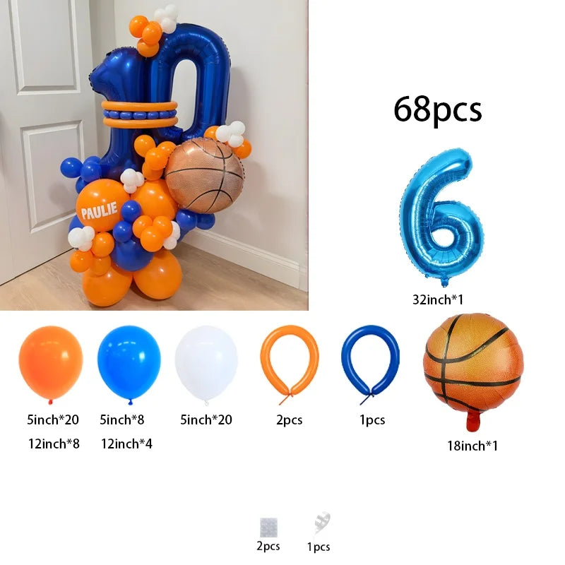 18-Inch Basketball Balloons – Basketball-Themed Kids Sports Party Décor & Birthday Gift for Boys and Girls, All Kinds of Parties