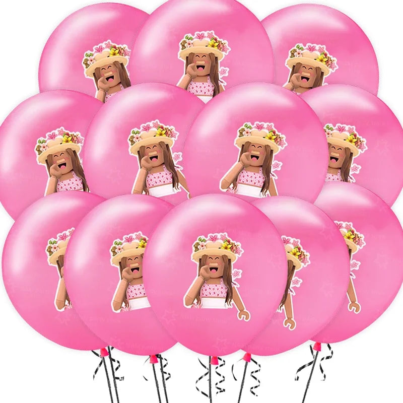 Roblox Balloons Birthday Party Decoration Video Game 12inch Round Balloon Kids Happy Birthday Party Favors Gift Toys