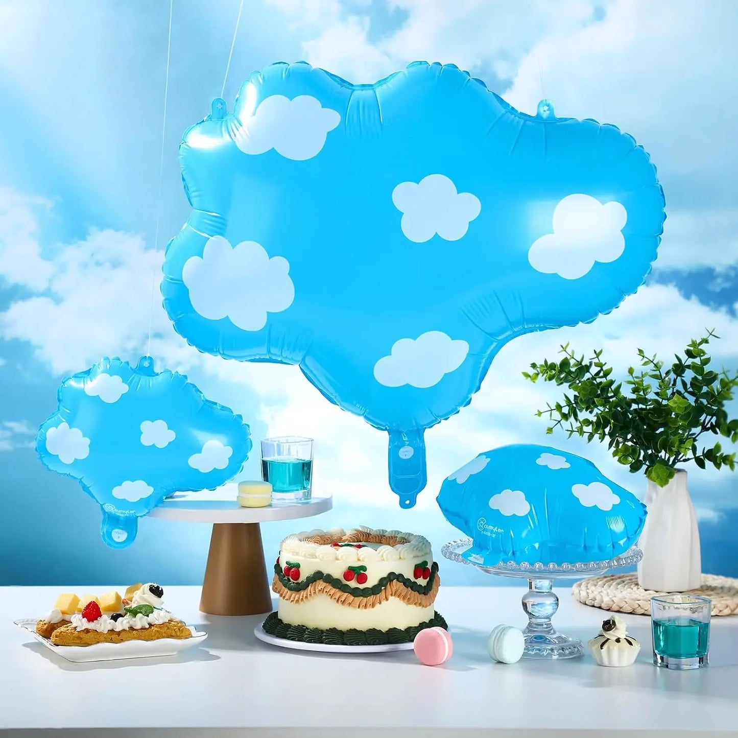 Blue Cloud Balloons Sky Balloons  Toy Cartoon Story Balloons for Baby Shower Boys Girls Birthday Party Supplies