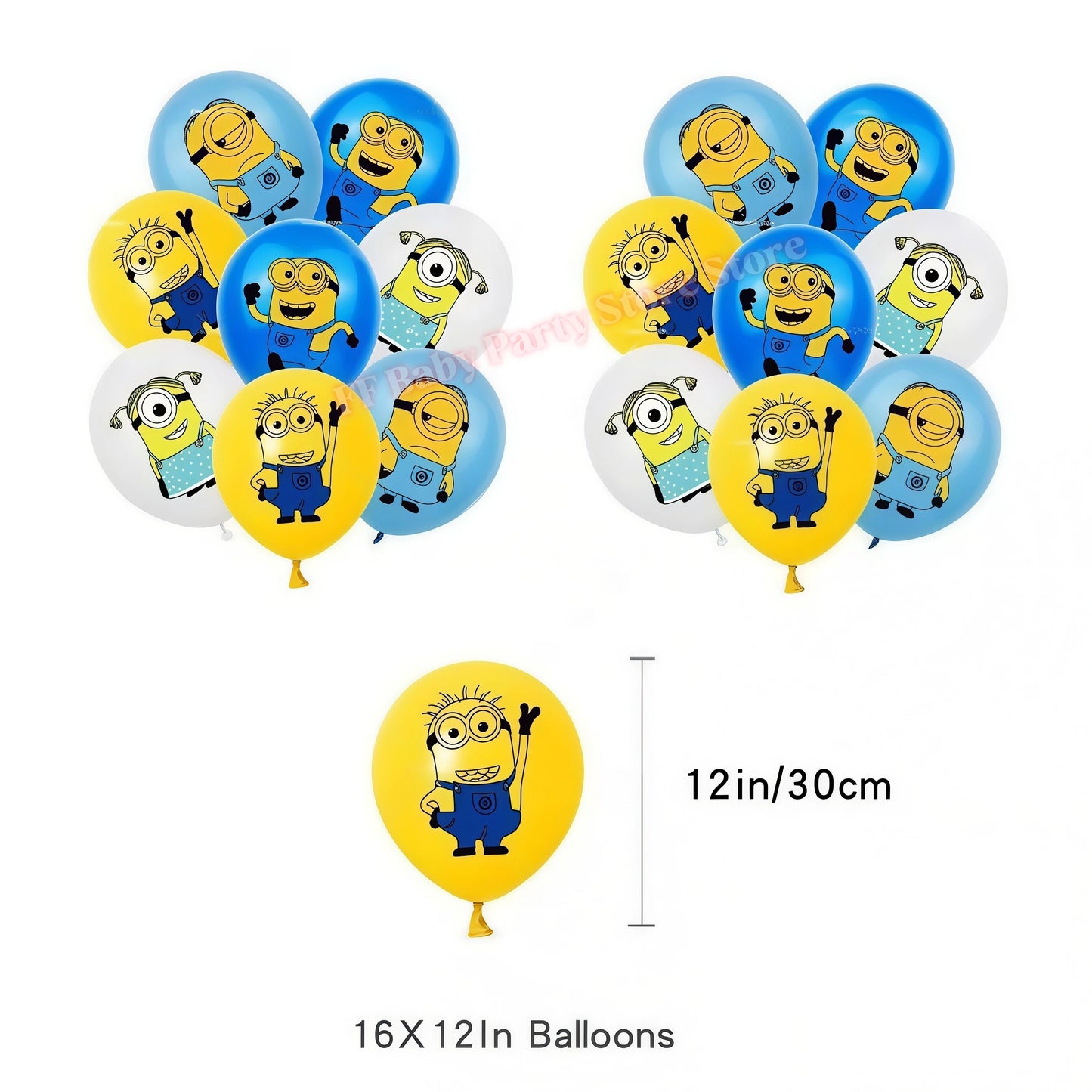 Cartoon M&Miniones Theme Balloons Birthday Decoration Yellow Banana Man Aluminum Film Ballons Baby Shower Globos Kid Party Favor