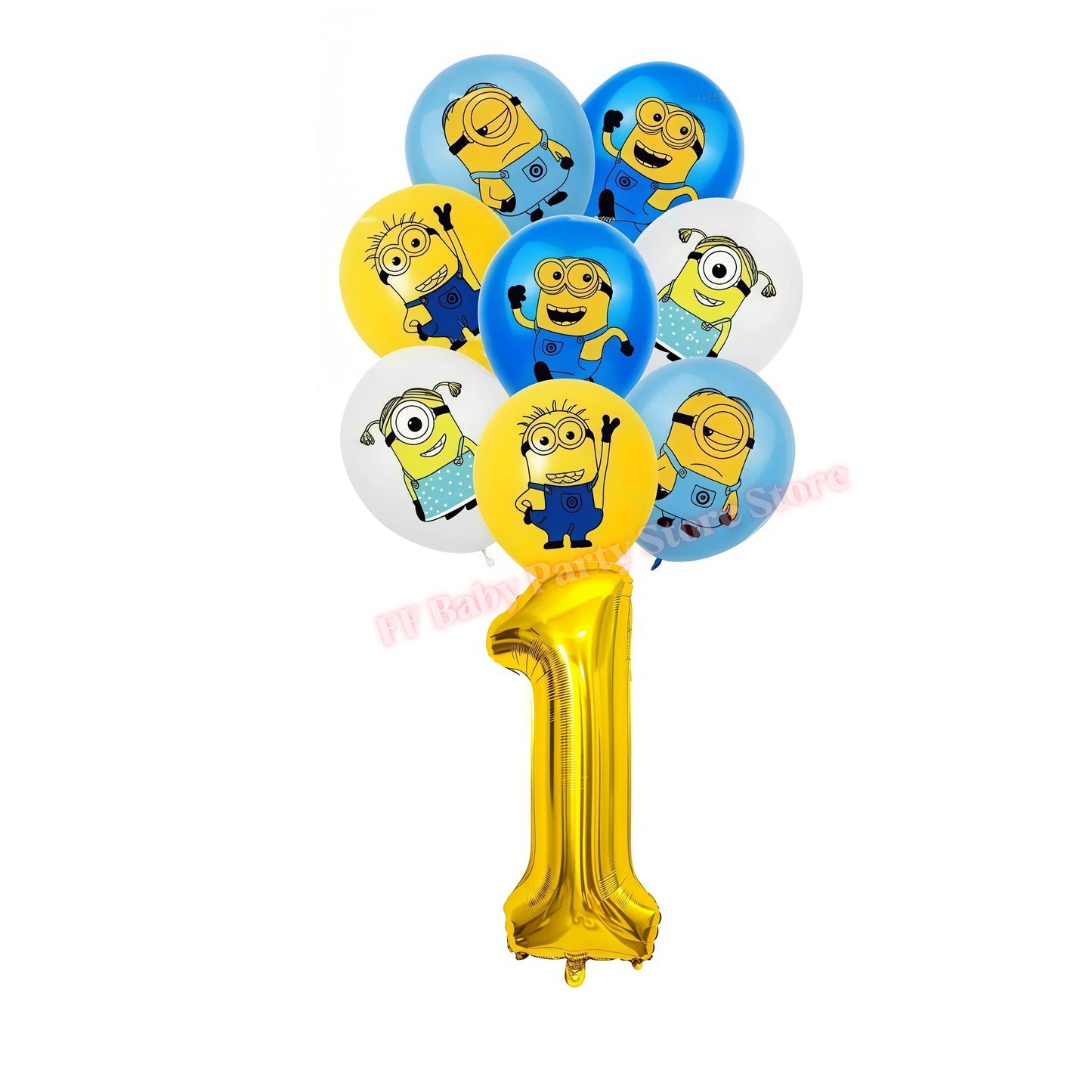Cartoon M&Miniones Theme Balloons Birthday Decoration Yellow Banana Man Aluminum Film Ballons Baby Shower Globos Kid Party Favor