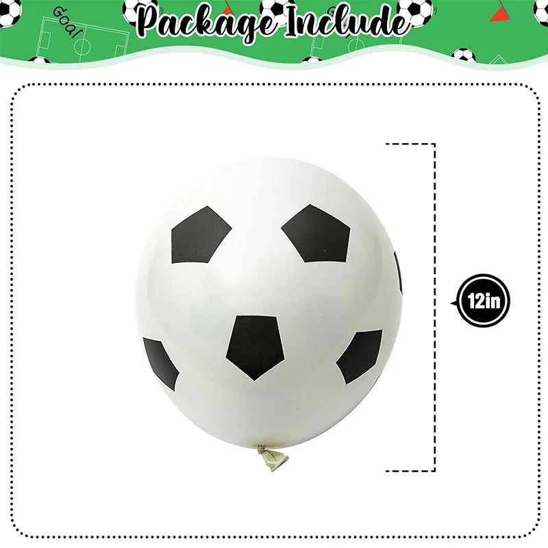12/20 Pcs 12-Inch Football Balloons - Latex Decor for Birthday Parties, Football Park/Game Events - Sports Theme Balloons for Ea