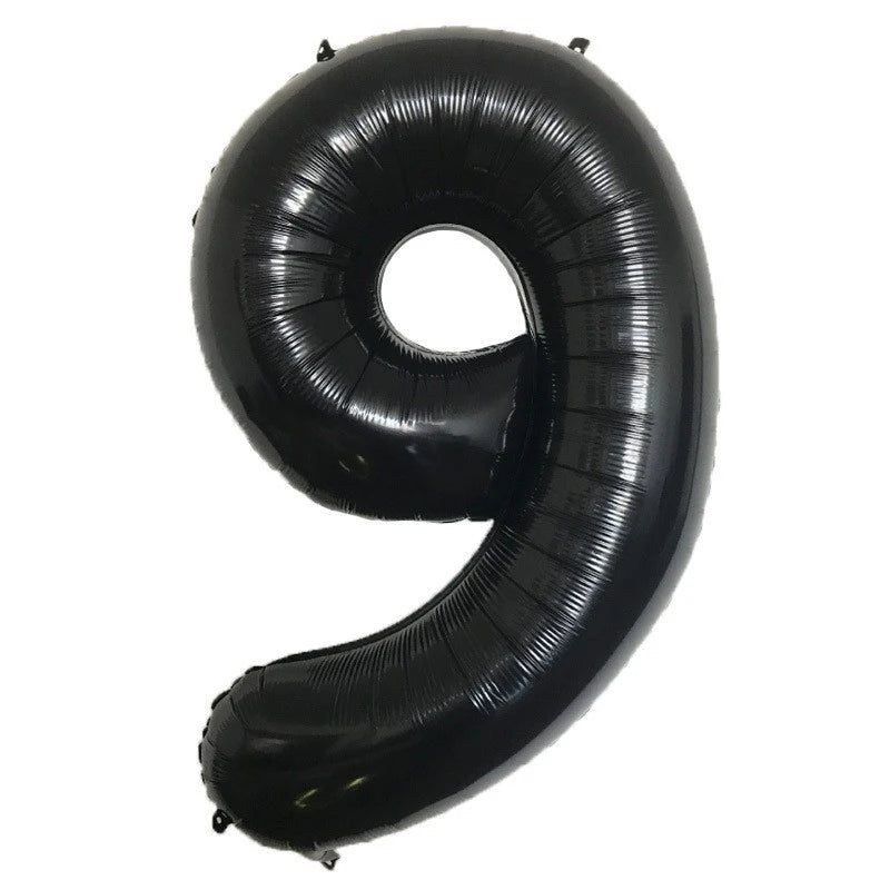 32inch Black Number Foil Balloons for Birthday Party Wedding Anniversary Baby Shower Decor 0 1 2 3 4 5 6 7 8 9 Digital Balloon