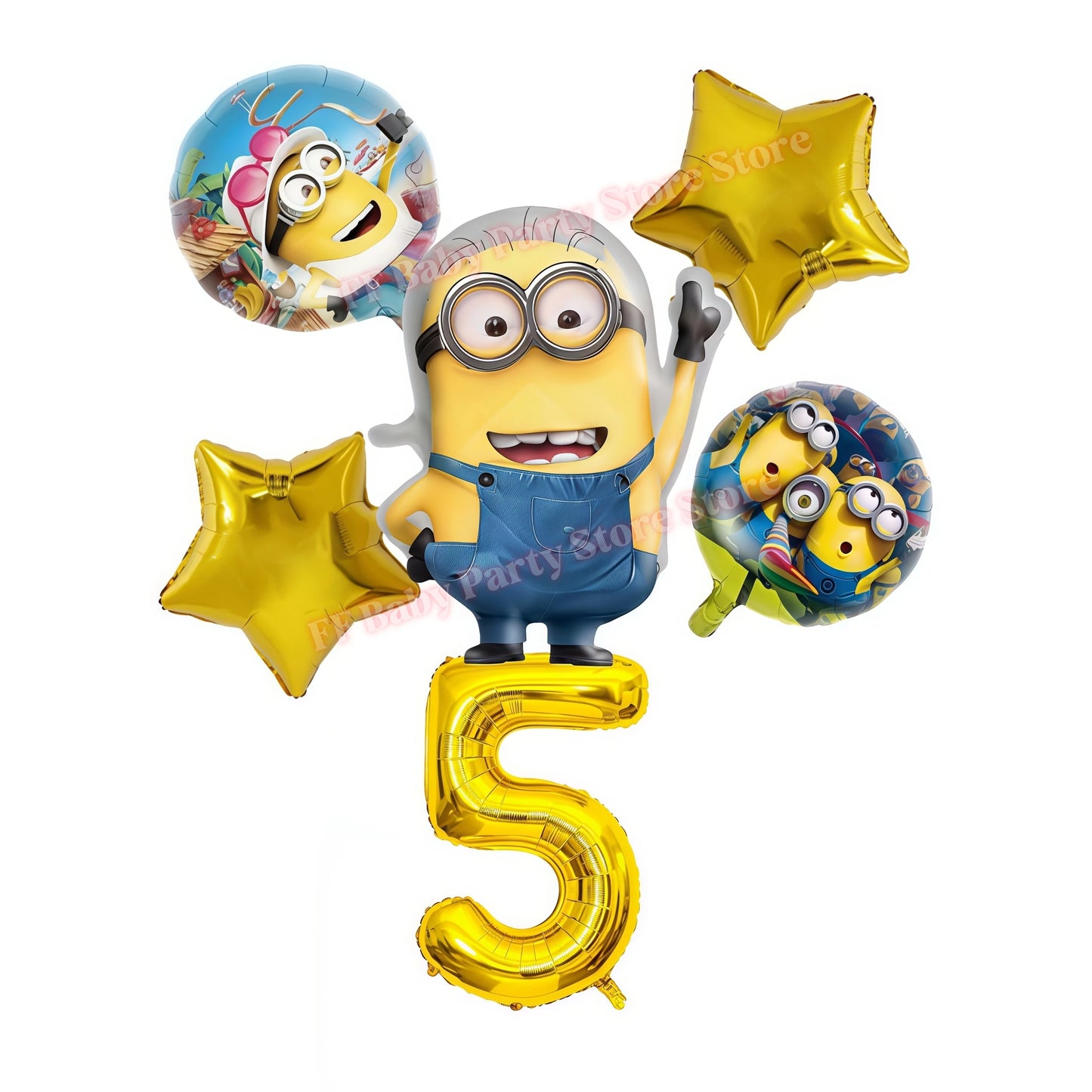 Cartoon M&Miniones Theme Balloons Birthday Decoration Yellow Banana Man Aluminum Film Ballons Baby Shower Globos Kid Party Favor