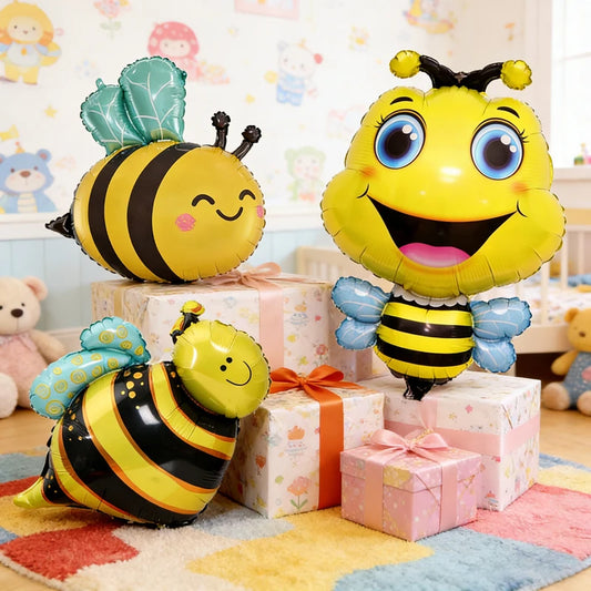1pc Cartoon Bee Style Balloons Decoration Family Gathering Birthday Party Wedding Celebration Ornament Festival Decor Balloon