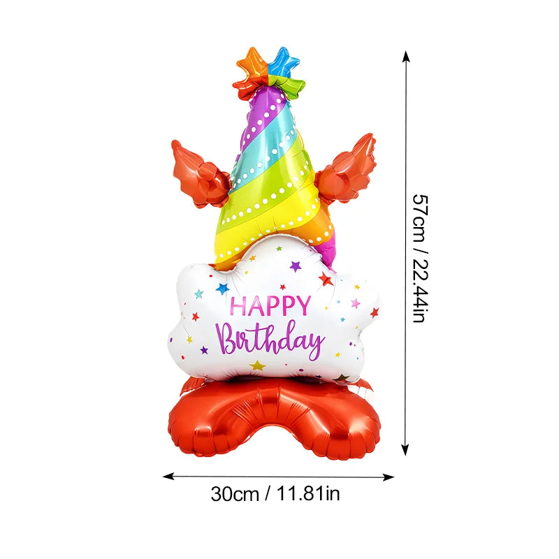 1pc desktop Happy Birthday balloons with bases, party balloons, birthday balloons, standing balloons, suitable for birthday