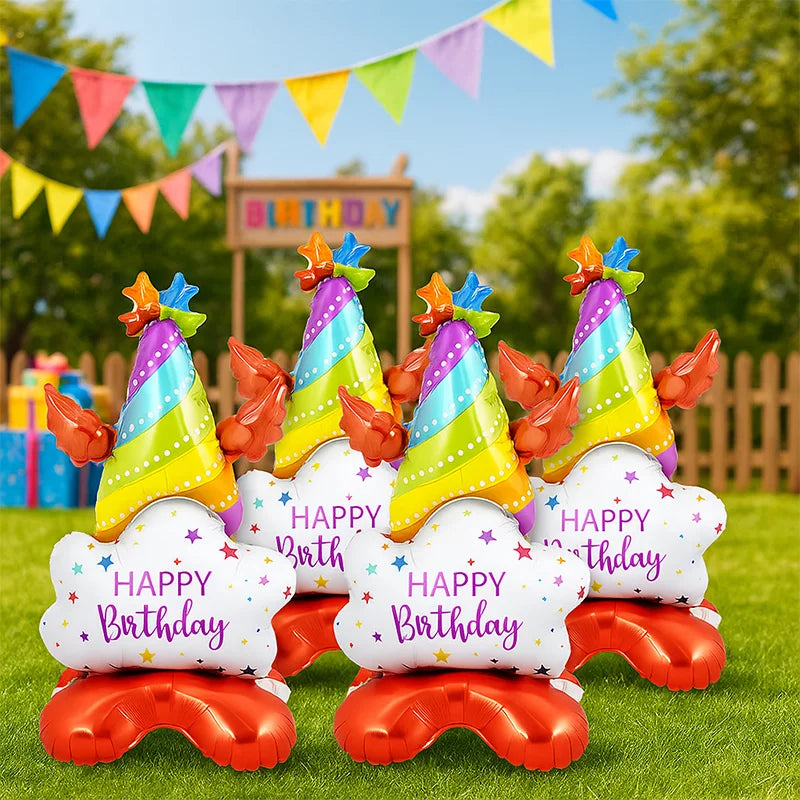 1pc desktop Happy Birthday balloons with bases, party balloons, birthday balloons, standing balloons, suitable for birthday