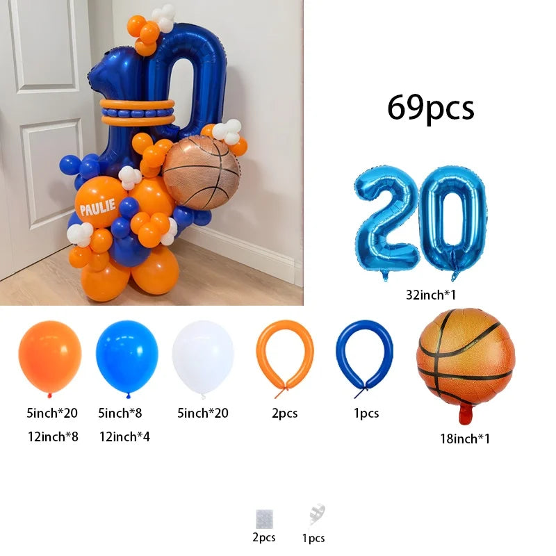 18-Inch Basketball Balloons – Basketball-Themed Kids Sports Party Décor & Birthday Gift for Boys and Girls, All Kinds of Parties