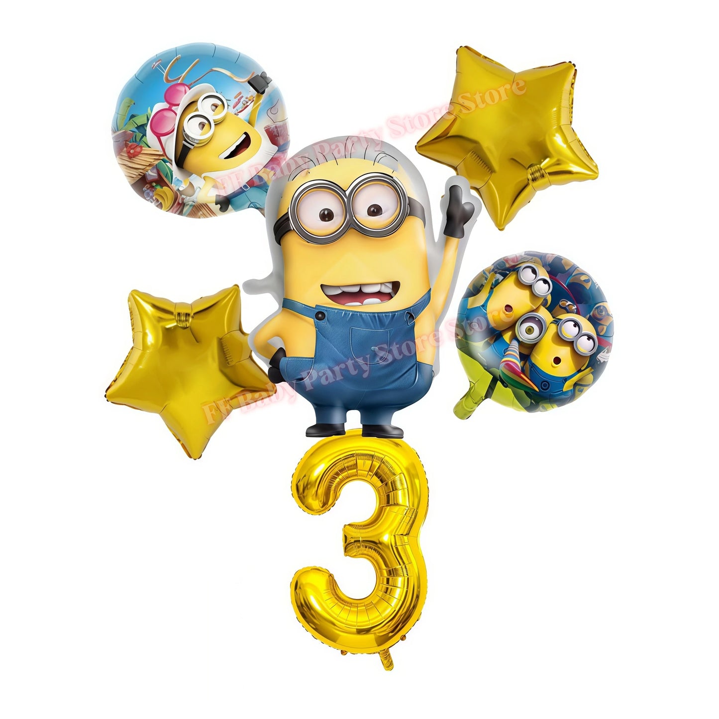 Cartoon M&Miniones Theme Balloons Birthday Decoration Yellow Banana Man Aluminum Film Ballons Baby Shower Globos Kid Party Favor