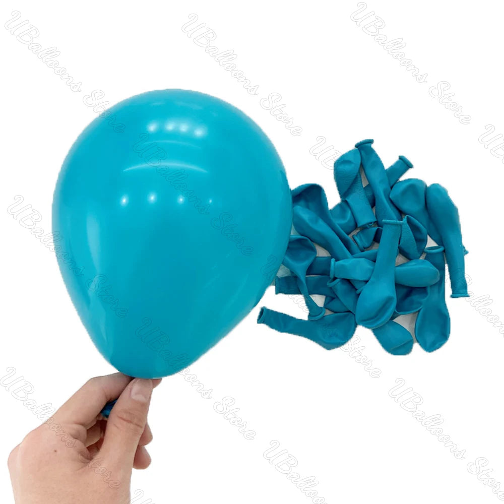 10/20/30Pcs Blue Birthday Balloons 5/10/12/18inch Metal Blue Navy Baby Blue Latex Balloon for Baby Shower Birthday Wedding Decor