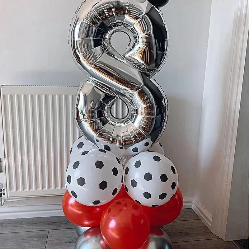 12/20 Pcs 12-Inch Football Balloons - Latex Decor for Birthday Parties, Football Park/Game Events - Sports Theme Balloons for Ea