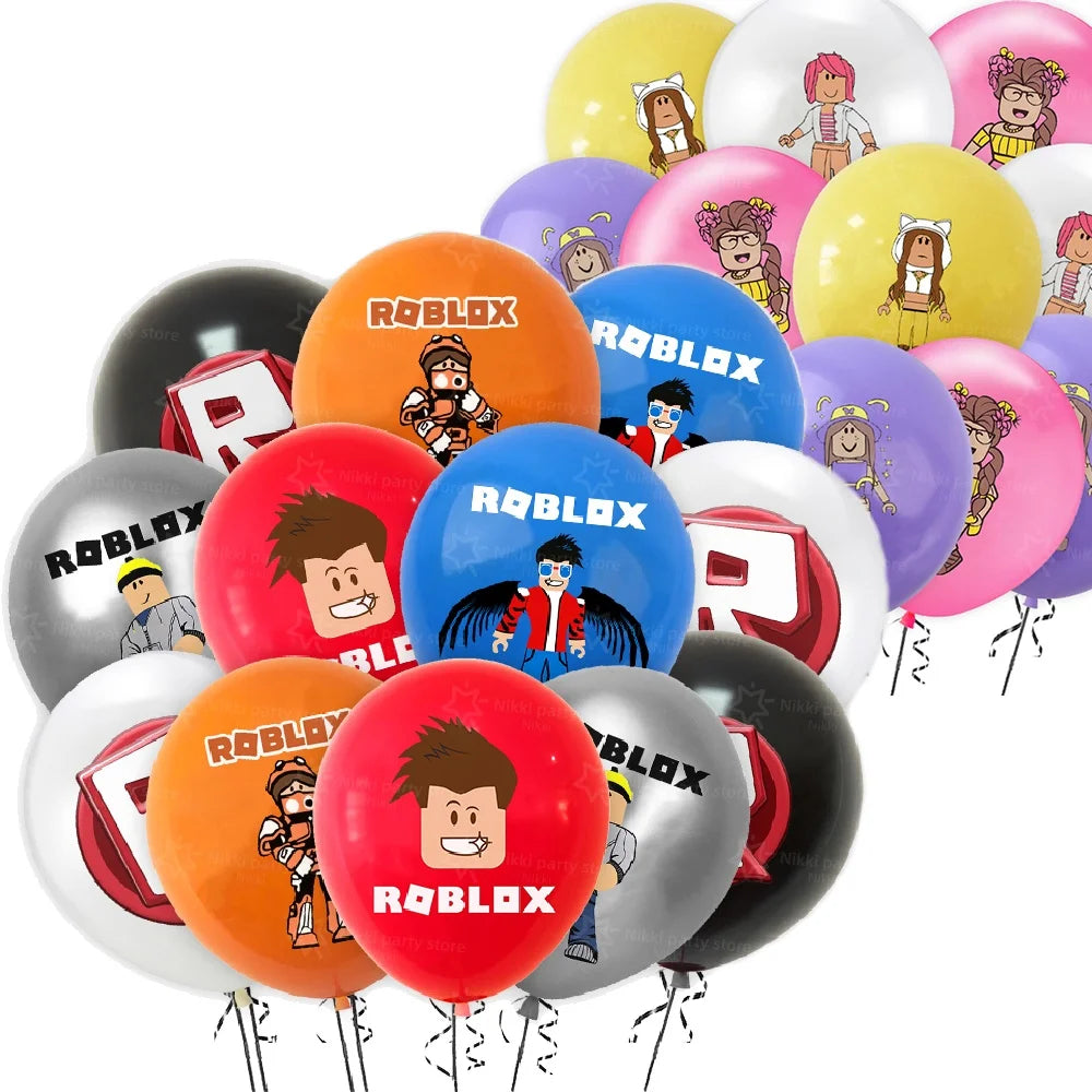 Roblox Balloons Birthday Party Decoration Video Game 12inch Round Balloon Kids Happy Birthday Party Favors Gift Toys