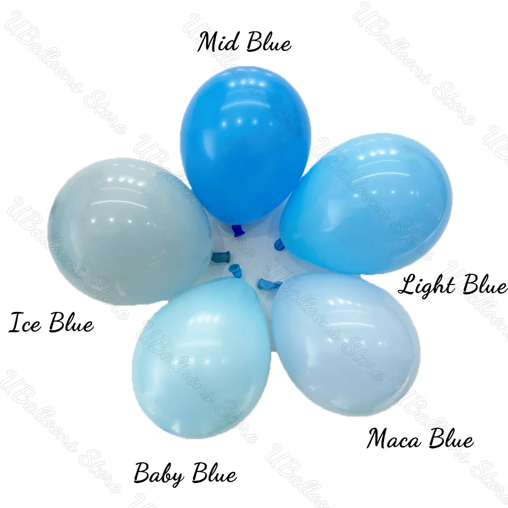 10/20/30Pcs Blue Birthday Balloons 5/10/12/18inch Metal Blue Navy Baby Blue Latex Balloon for Baby Shower Birthday Wedding Decor