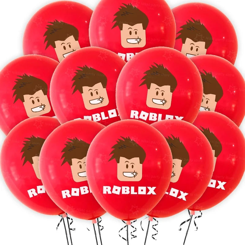 Roblox Balloons Birthday Party Decoration Video Game 12inch Round Balloon Kids Happy Birthday Party Favors Gift Toys