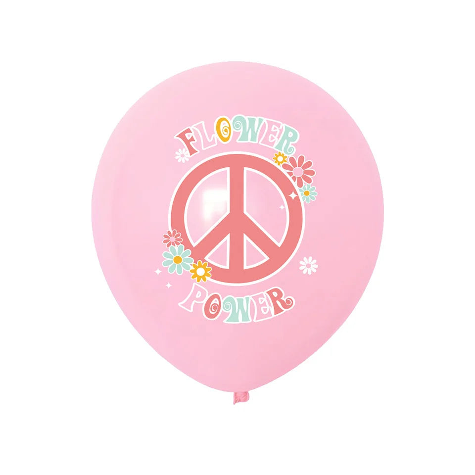 15pcs Hippie Two Groovy Bohemian Rainbow Bus Balloons For Bohemian Themed Kids Birthday Decoration Wedding Party Supplies