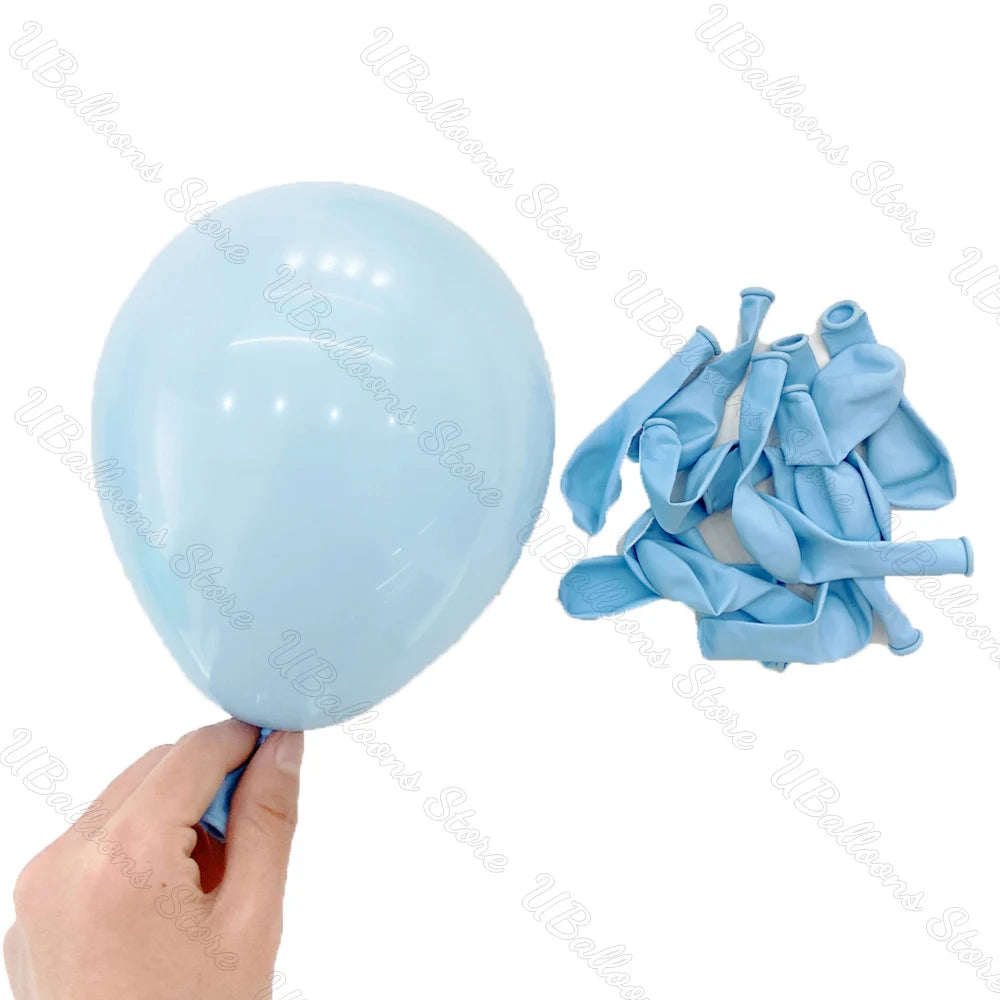 10/20/30Pcs Blue Birthday Balloons 5/10/12/18inch Metal Blue Navy Baby Blue Latex Balloon for Baby Shower Birthday Wedding Decor