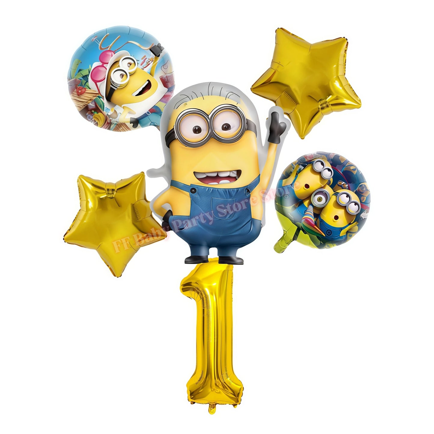 Cartoon M&Miniones Theme Balloons Birthday Decoration Yellow Banana Man Aluminum Film Ballons Baby Shower Globos Kid Party Favor