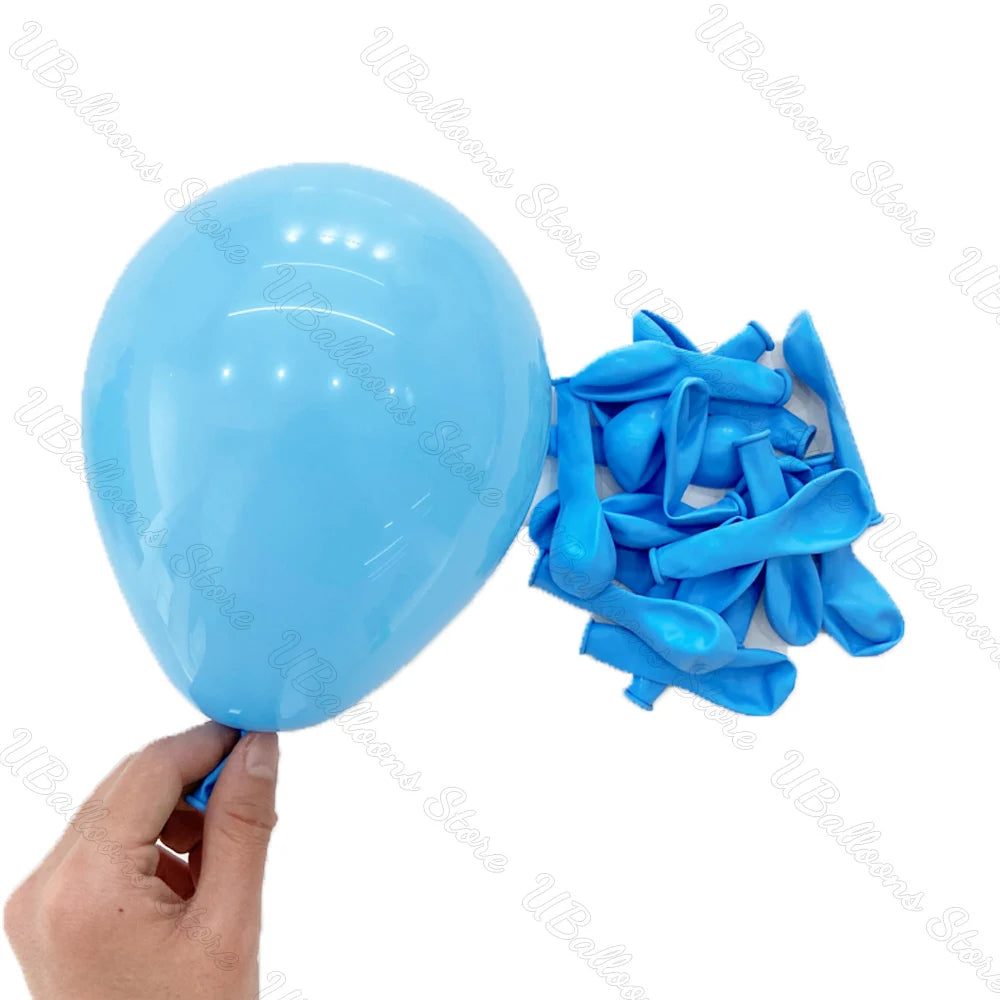 10/20/30Pcs Blue Birthday Balloons 5/10/12/18inch Metal Blue Navy Baby Blue Latex Balloon for Baby Shower Birthday Wedding Decor