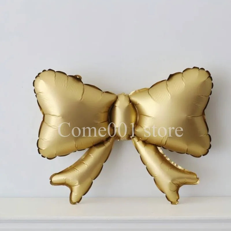 Small Size Bow Ballons for Birthday Party Decorations Baby Shower Photo Props Bowknot Balloons Non-Floating Helium Air Balloons