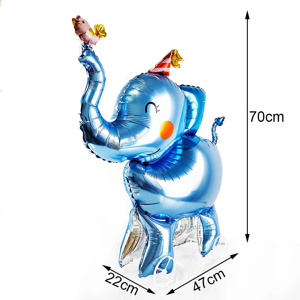 Walking Inflatable Lion Giraffe Balloons Panda Elephant Tiger Safari Animal Balloon Kids Jungle Animal Baby Shower Decorations