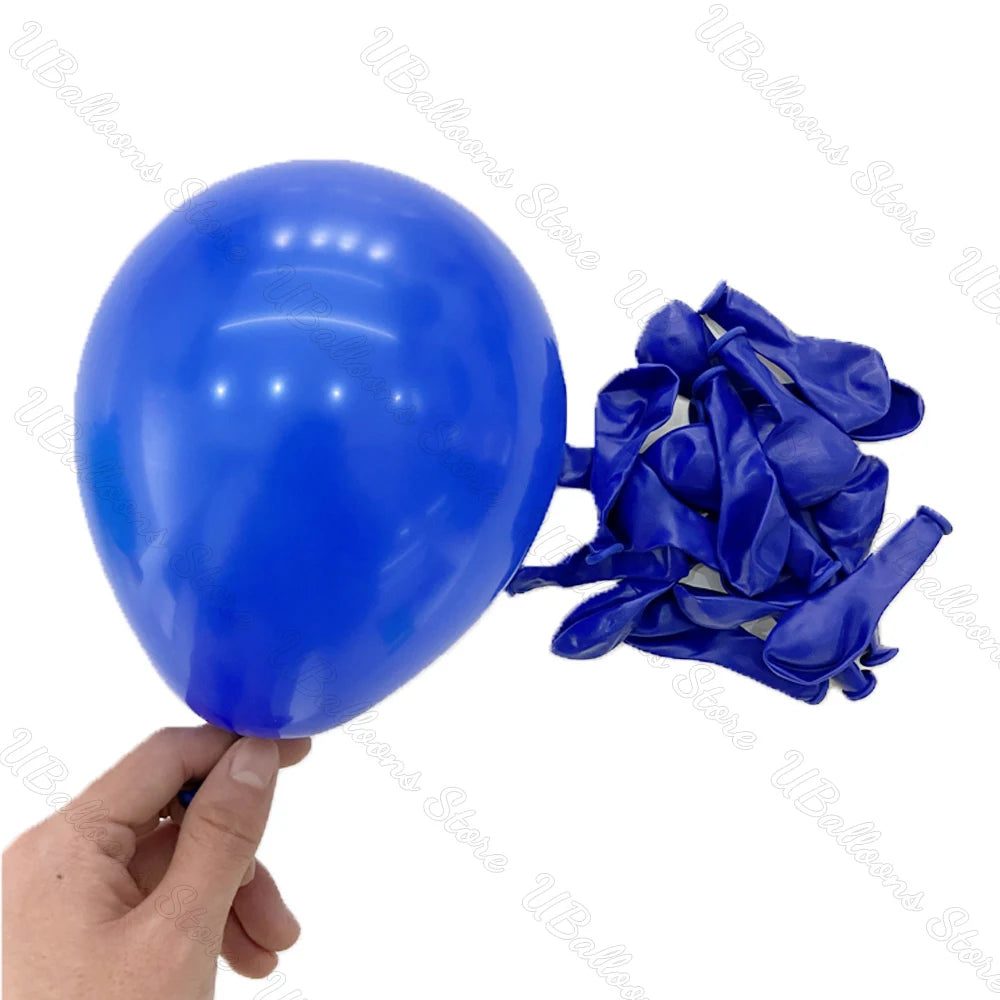 10/20/30Pcs Blue Birthday Balloons 5/10/12/18inch Metal Blue Navy Baby Blue Latex Balloon for Baby Shower Birthday Wedding Decor