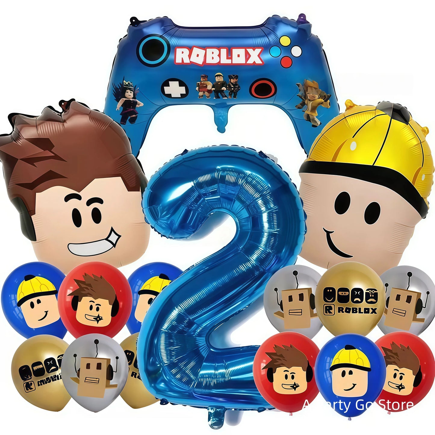 Roblox Balloons Roblox Themed Boy Balloons Cartoon Double-sided Shaped Birthday Party Decorations  happy birthday decoration
