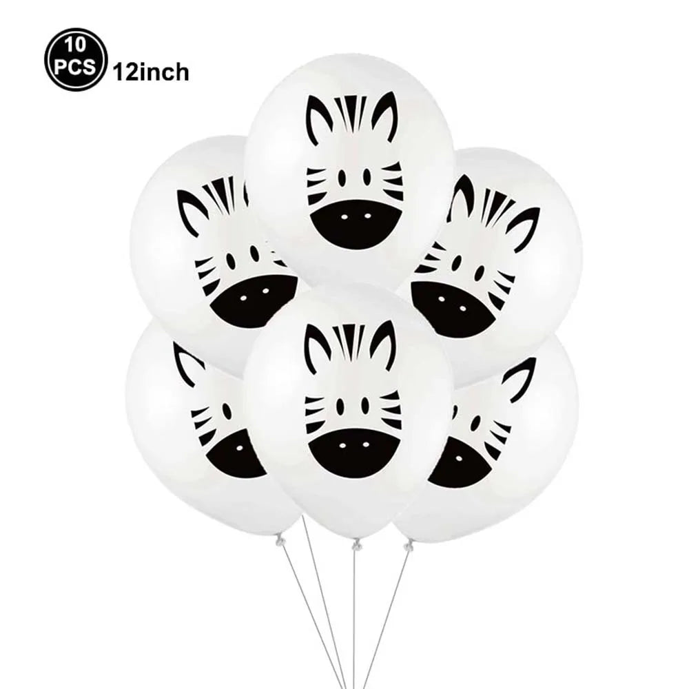 Safari Balloons Jungle Safari Animal Foil Balloon Zoo Animal Balloon Lion Tiger Giraffe Leopard Balloon for Jungle Animal Party