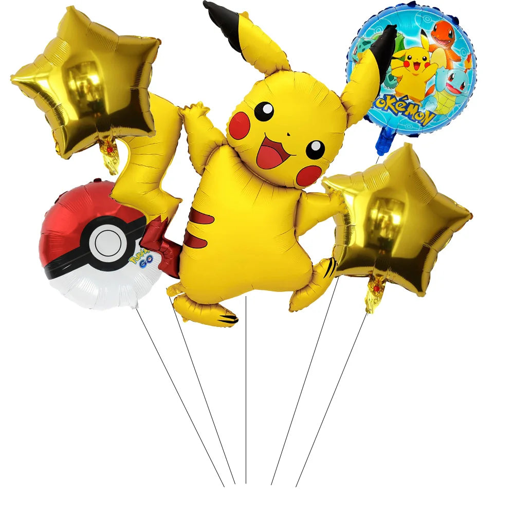 Pokemon theme party decoration balloons Pikachu balloons Fantasy balloons Charizard balloons Birthday balloons Children's shower