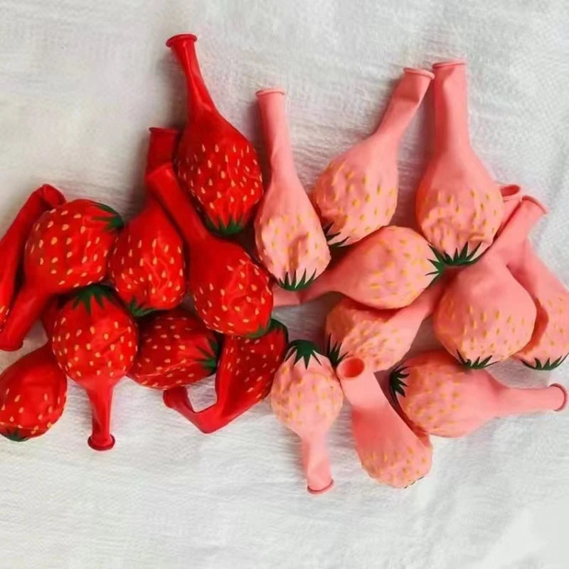 20/50pcs Strawberry Balloons Watermelon Fruits Birthday Party Baloon Summer Hawaiian Party Decoration Kids Girl Birthday Globos