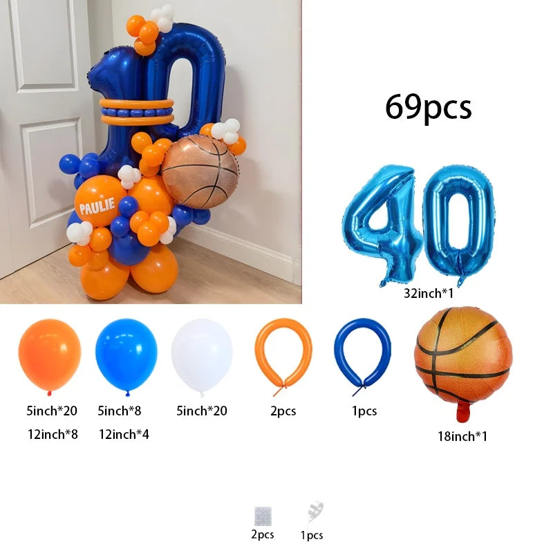 18-Inch Basketball Balloons – Basketball-Themed Kids Sports Party Décor & Birthday Gift for Boys and Girls, All Kinds of Parties