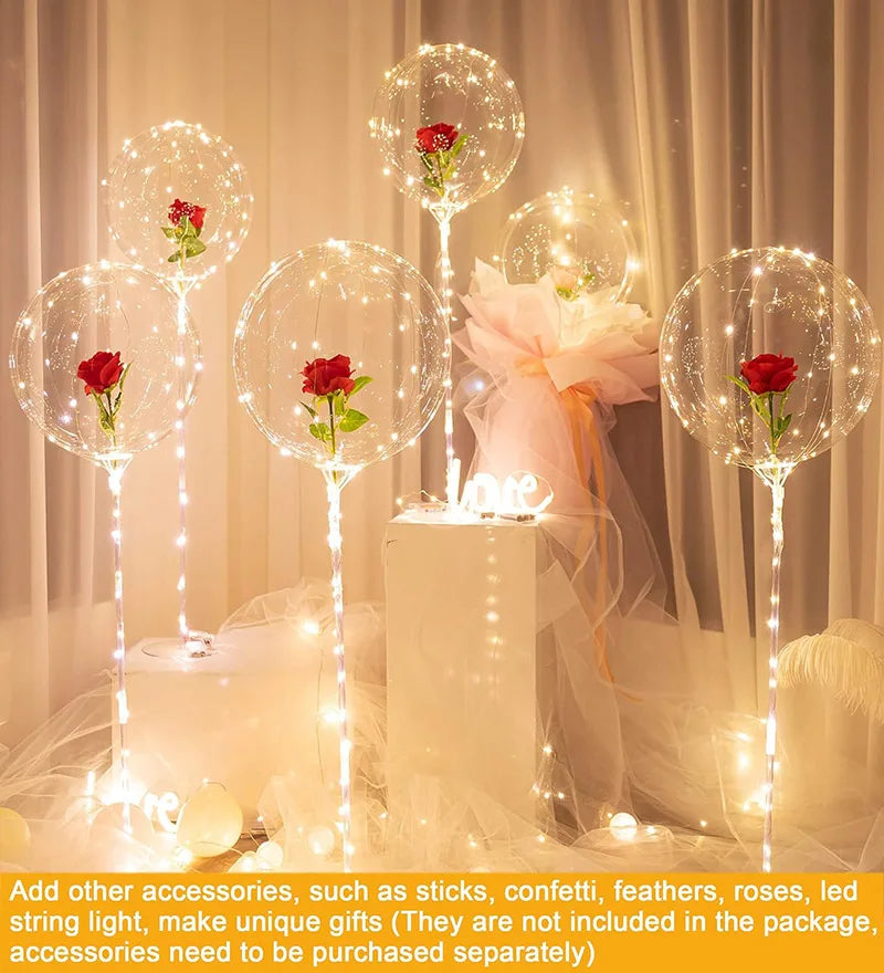 10pcs 10/16/18/20/24/36 inch Clear Bubble Balloons Large Transparent Bobo Balloons for Ramadan Wedding Birthday Party Decoration