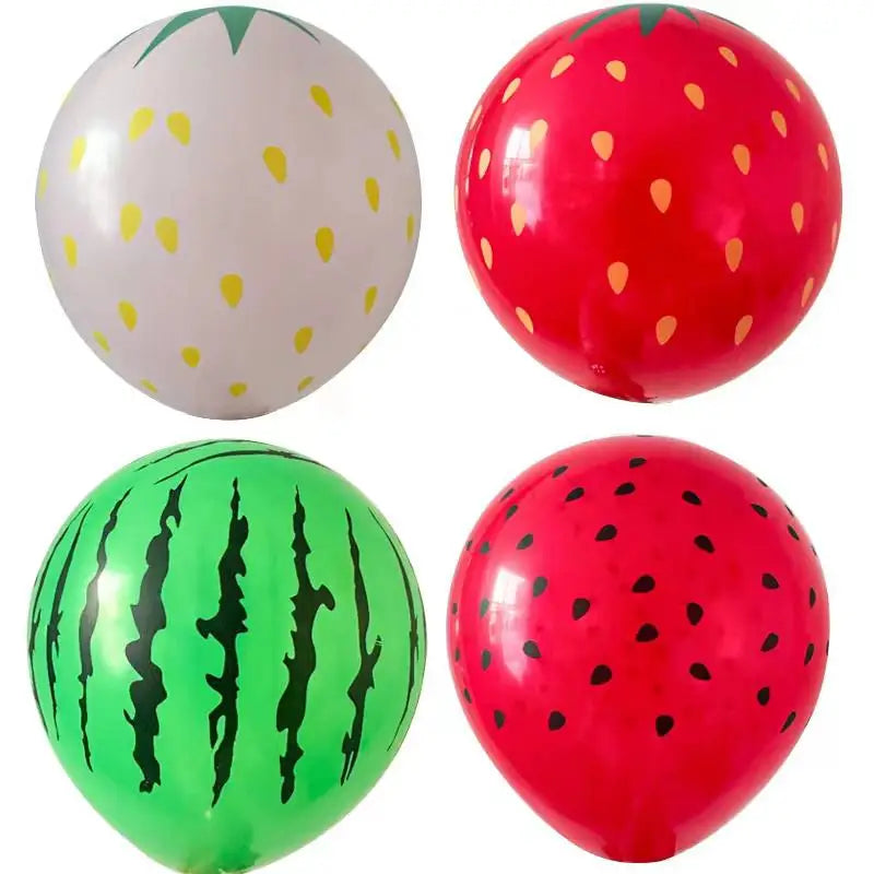 20/50pcs Strawberry Balloons Watermelon Fruits Birthday Party Baloon Summer Hawaiian Party Decoration Kids Girl Birthday Globos