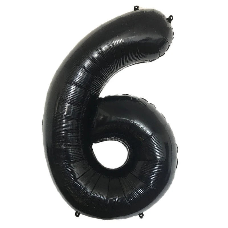 32inch Black Number Foil Balloons for Birthday Party Wedding Anniversary Baby Shower Decor 0 1 2 3 4 5 6 7 8 9 Digital Balloon