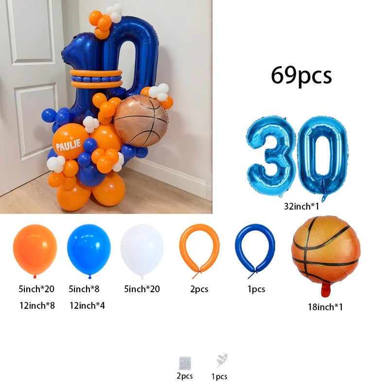 18-Inch Basketball Balloons – Basketball-Themed Kids Sports Party Décor & Birthday Gift for Boys and Girls, All Kinds of Parties