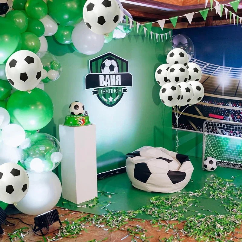 12/20 Pcs 12-Inch Football Balloons - Latex Decor for Birthday Parties, Football Park/Game Events - Sports Theme Balloons for Ea