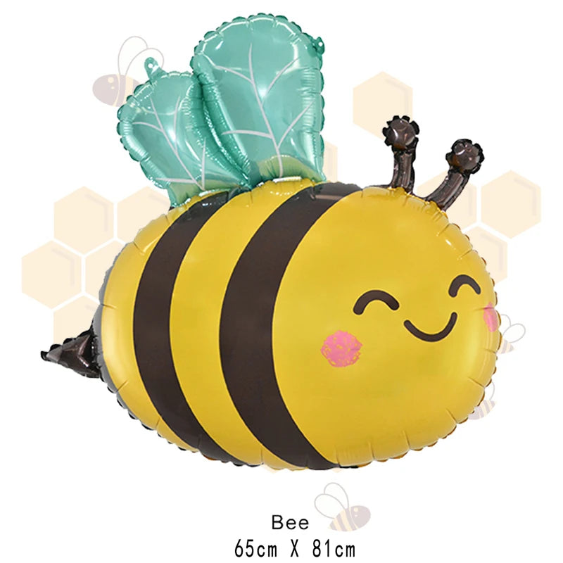1pc Cartoon Bee Style Balloons Decoration Family Gathering Birthday Party Wedding Celebration Ornament Festival Decor Balloon