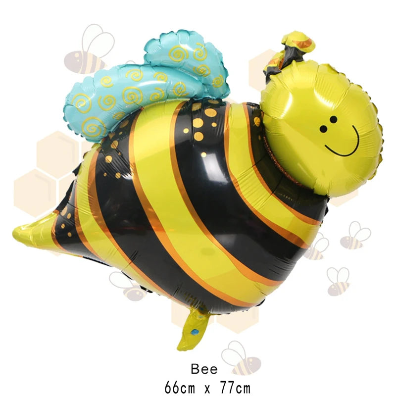 1pc Cartoon Bee Style Balloons Decoration Family Gathering Birthday Party Wedding Celebration Ornament Festival Decor Balloon