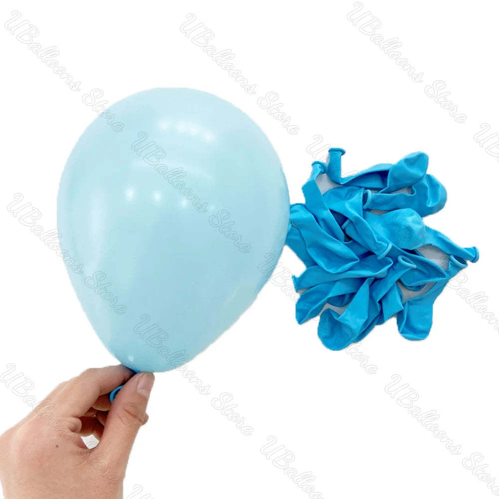 10/20/30Pcs Blue Birthday Balloons 5/10/12/18inch Metal Blue Navy Baby Blue Latex Balloon for Baby Shower Birthday Wedding Decor