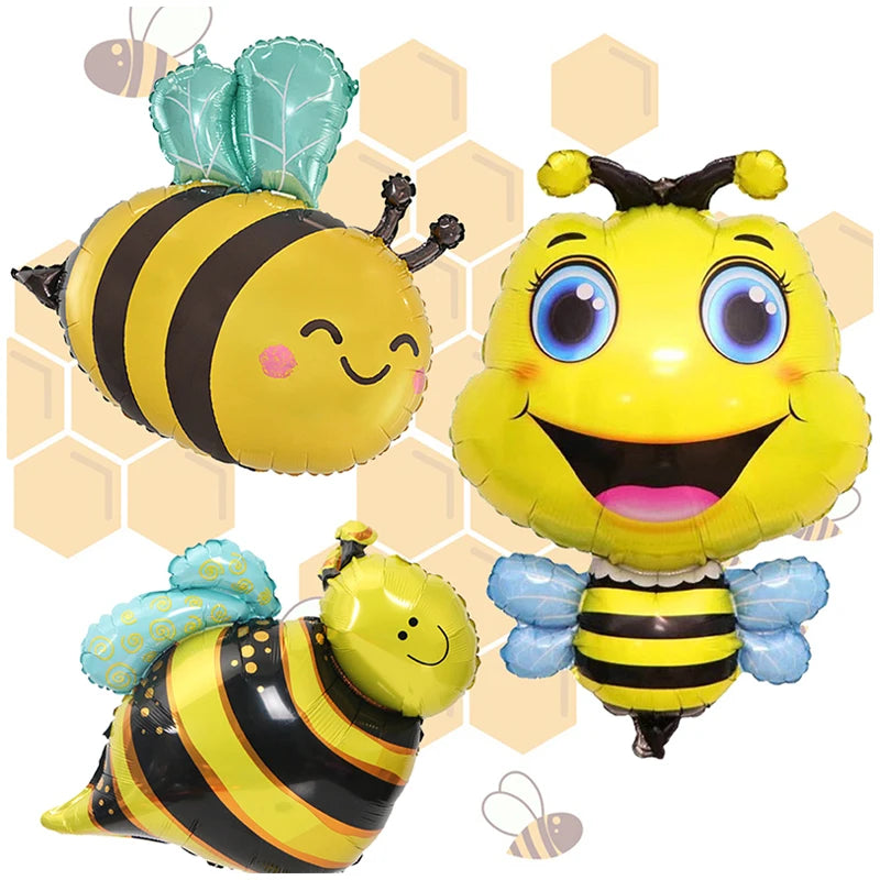 1pc Cartoon Bee Style Balloons Decoration Family Gathering Birthday Party Wedding Celebration Ornament Festival Decor Balloon