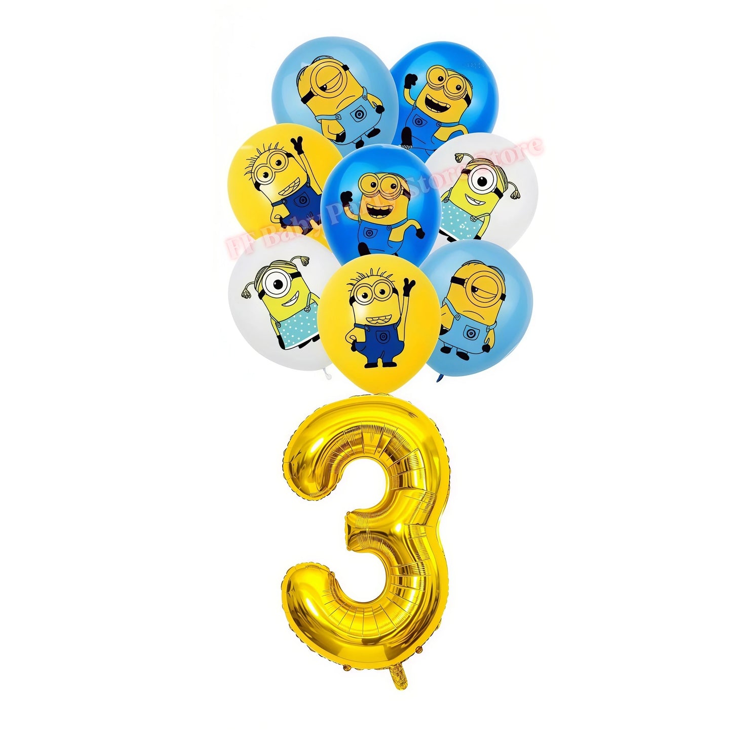 Cartoon M&Miniones Theme Balloons Birthday Decoration Yellow Banana Man Aluminum Film Ballons Baby Shower Globos Kid Party Favor