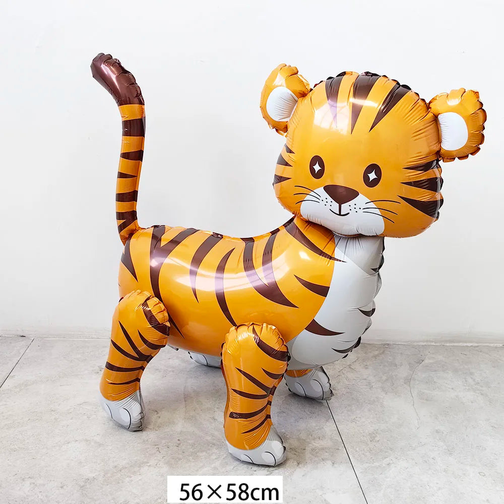 Walking Inflatable Lion Giraffe Balloons Panda Elephant Tiger Safari Animal Balloon Kids Jungle Animal Baby Shower Decorations