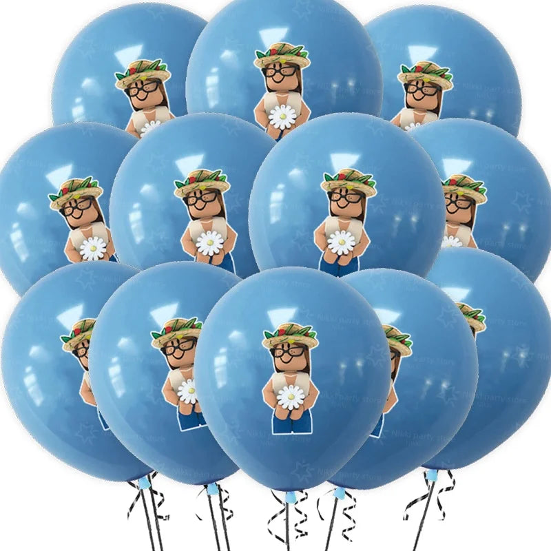 Roblox Balloons Birthday Party Decoration Video Game 12inch Round Balloon Kids Happy Birthday Party Favors Gift Toys