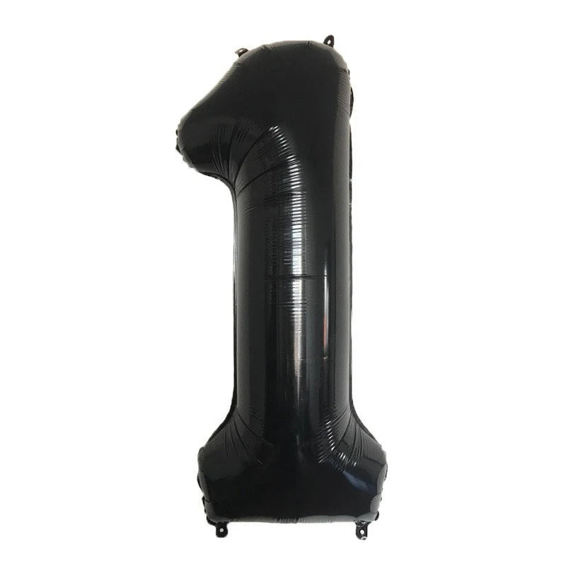 32inch Black Number Foil Balloons for Birthday Party Wedding Anniversary Baby Shower Decor 0 1 2 3 4 5 6 7 8 9 Digital Balloon