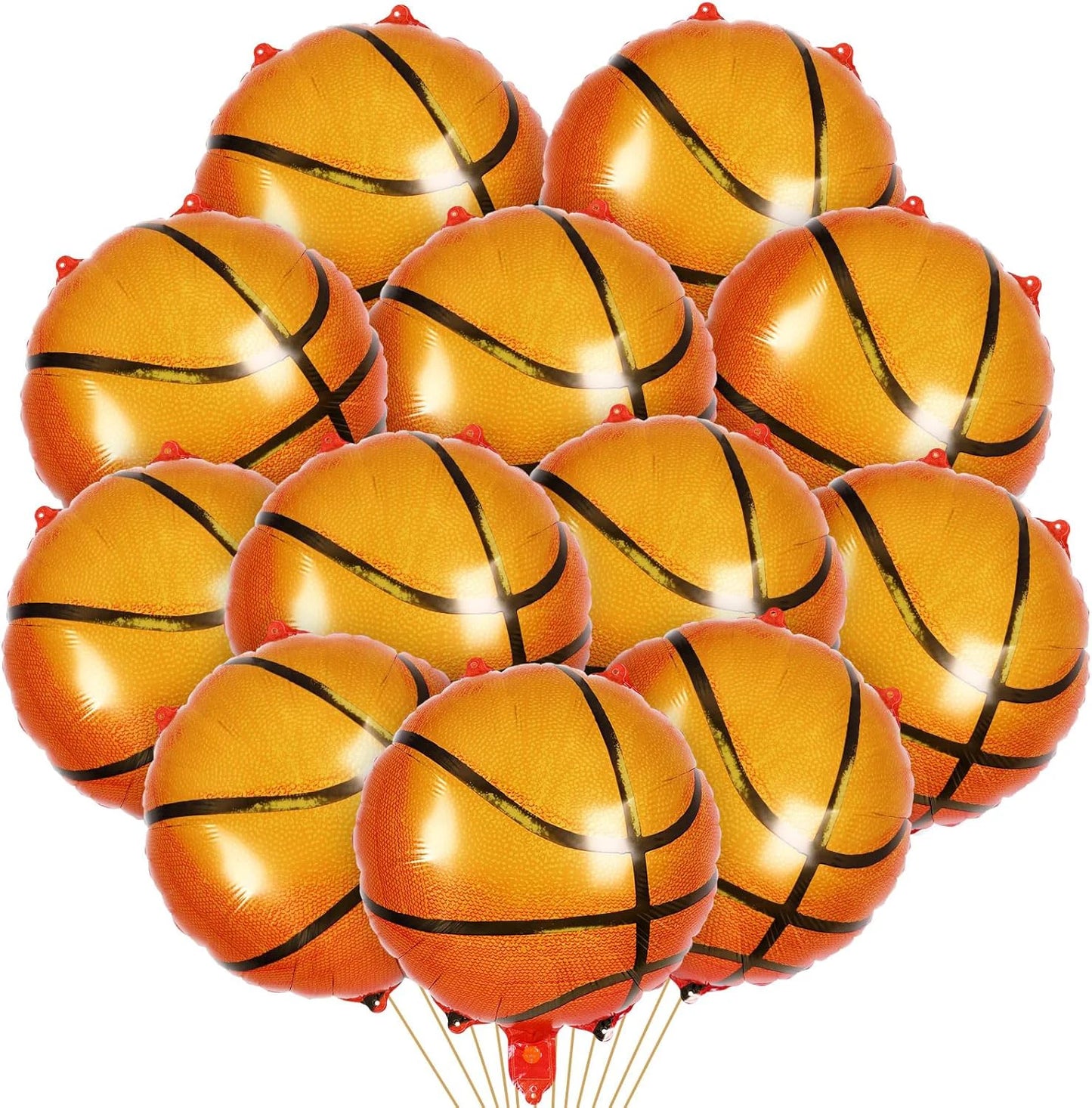 12pcs Basketball Balloons 18inch Basketball Foil Balloons Basketball Party Decorations Sport Theme Birthday Supplies