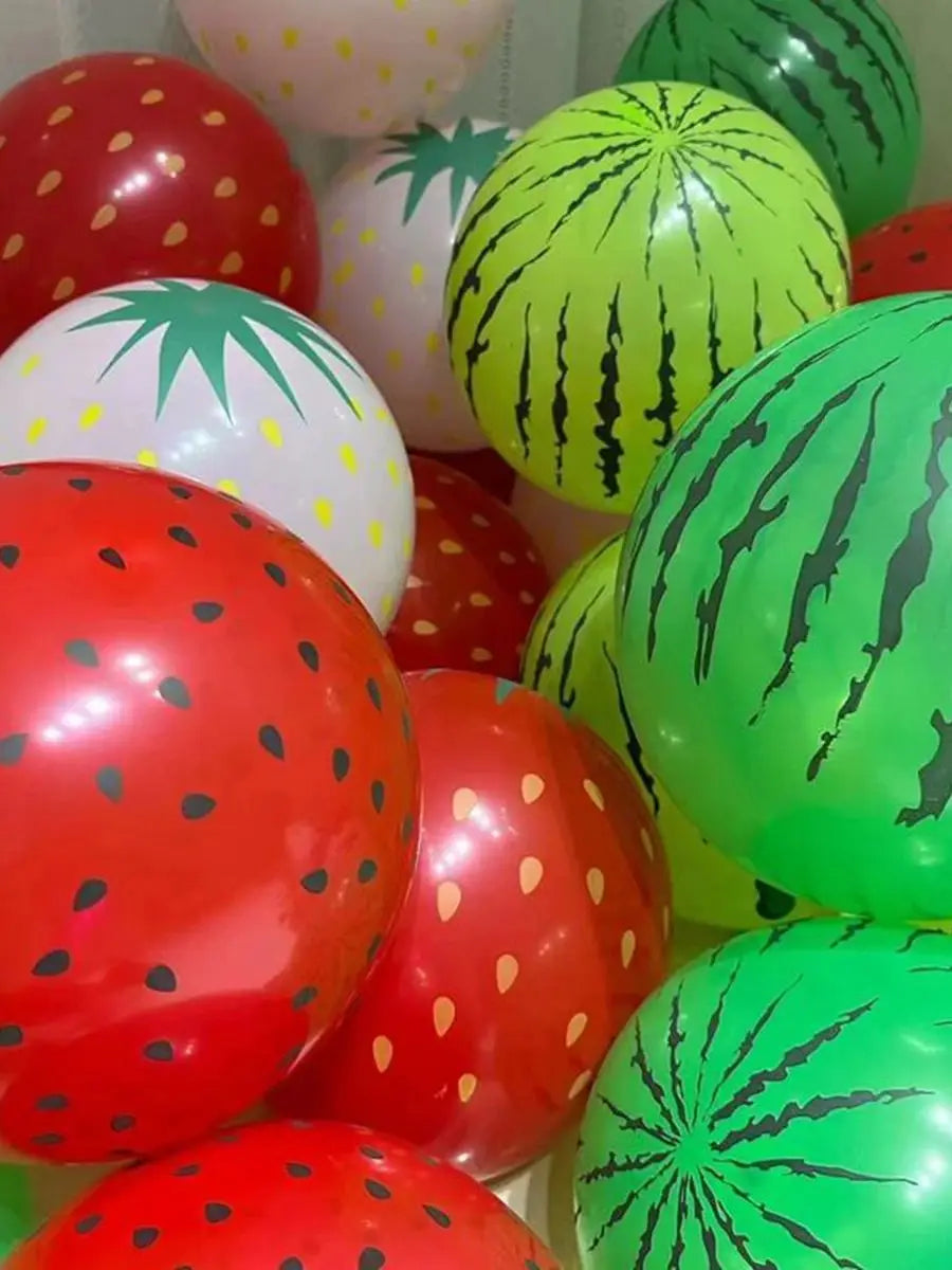 20/50pcs Strawberry Balloons Watermelon Fruits Birthday Party Baloon Summer Hawaiian Party Decoration Kids Girl Birthday Globos