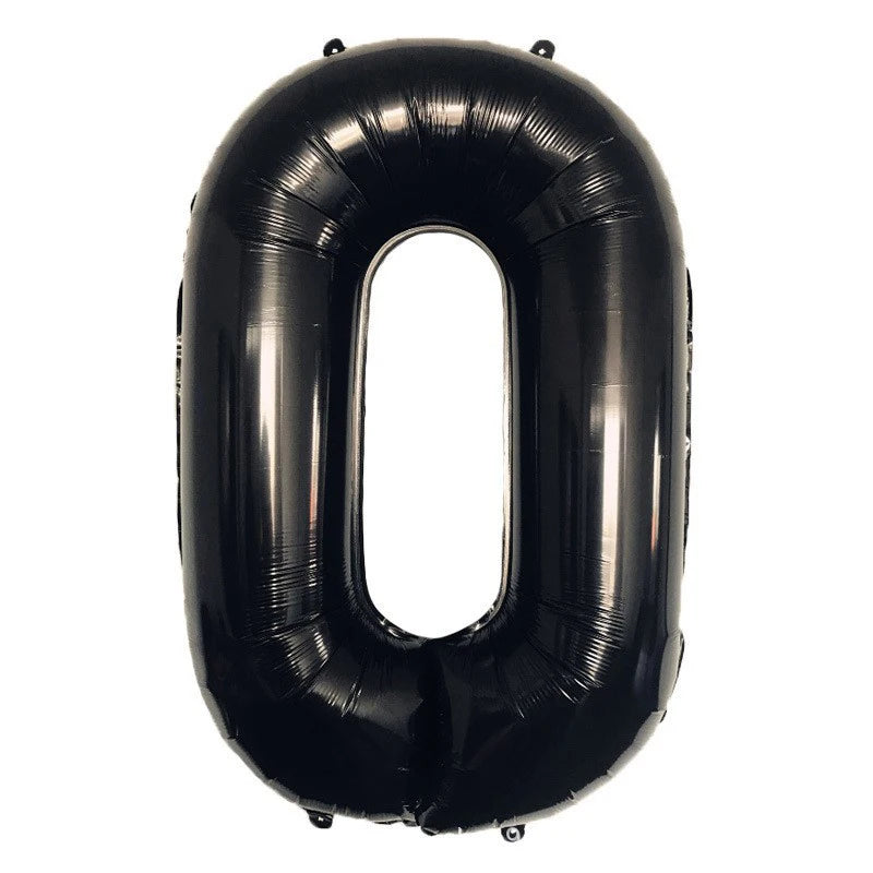 32inch Black Number Foil Balloons for Birthday Party Wedding Anniversary Baby Shower Decor 0 1 2 3 4 5 6 7 8 9 Digital Balloon