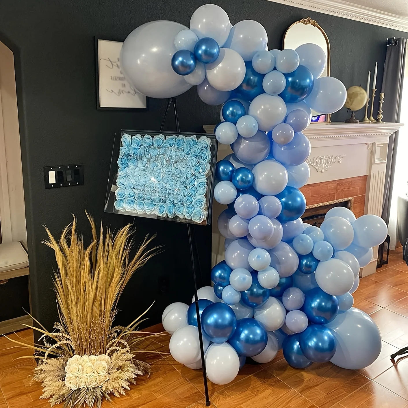 50 Blue Balloons, Metal Blue Balloons, Decorations for Birthday Parties,graduation Ceremonies, Weddings, and Anniversary Parties