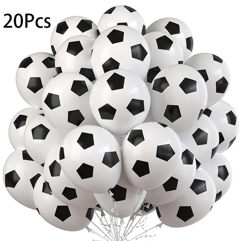 12/20 Pcs 12-Inch Football Balloons - Latex Decor for Birthday Parties, Football Park/Game Events - Sports Theme Balloons for Ea