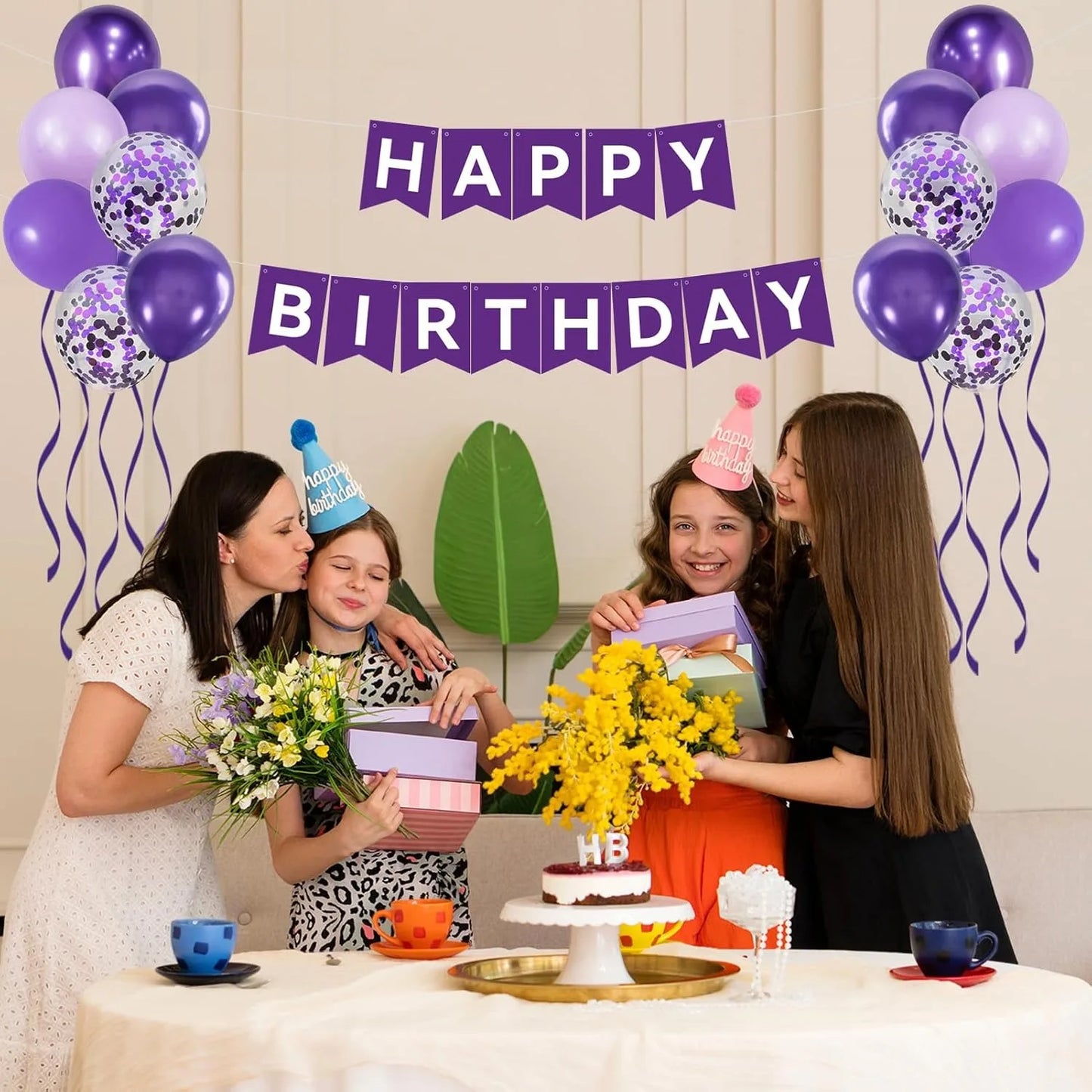 Metallic Purple Balloons, 12inch Pink Purple Balloons, Supplies Perfect for Birthday Party, Park, School, Party Home Decorations